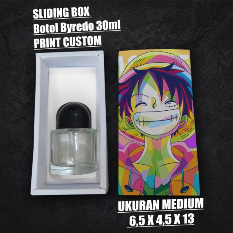 BOX PARFUM SLIDING CUSTOM / BYREDO 30ml / Custom Sliding Box  / Slide Box Printing