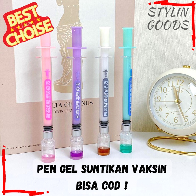 

PULPEN GEL BENTUK SUNTIKAN VAKSIN MODEL BARU SUNTIKAN VAKSINASI TERBARU MURAH COD