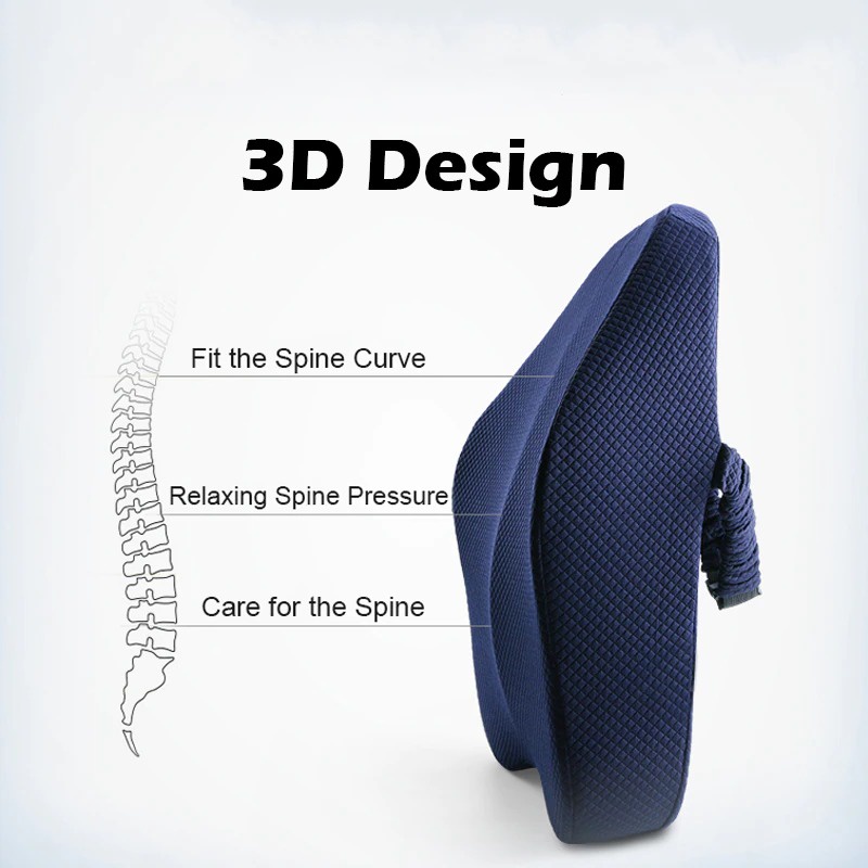 Bantal 2in1 Alas Punggung Duduk Kursi Orthopedic Lumbar