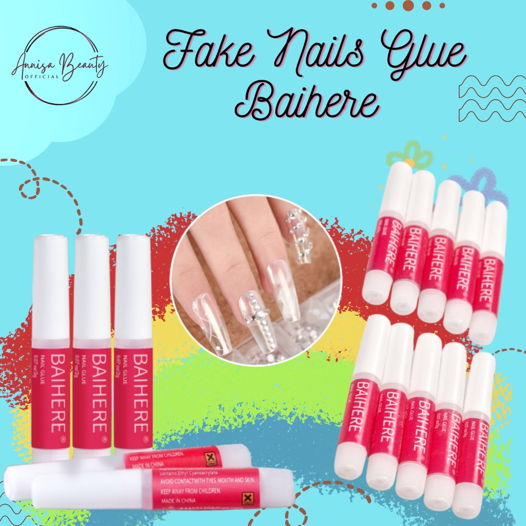 Lem Kuku Palsu / Lem Kuku Cair / Lem Nail Glue / Fake Nails Glue Baihere