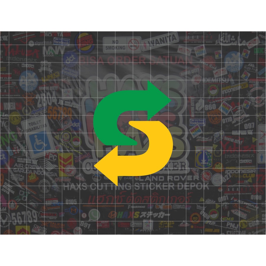 Cutting Sticker Subway V2 Ukuran 6 Cm Untuk Motor Mobil