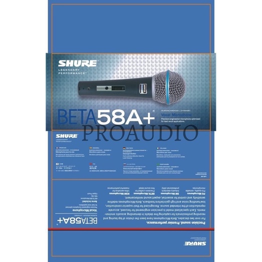 MIC KABEL SHURE BETA 58A / BETA58A / BETA 58 A GRADE A + MIC MURAH MERIAH BAHAN BESI