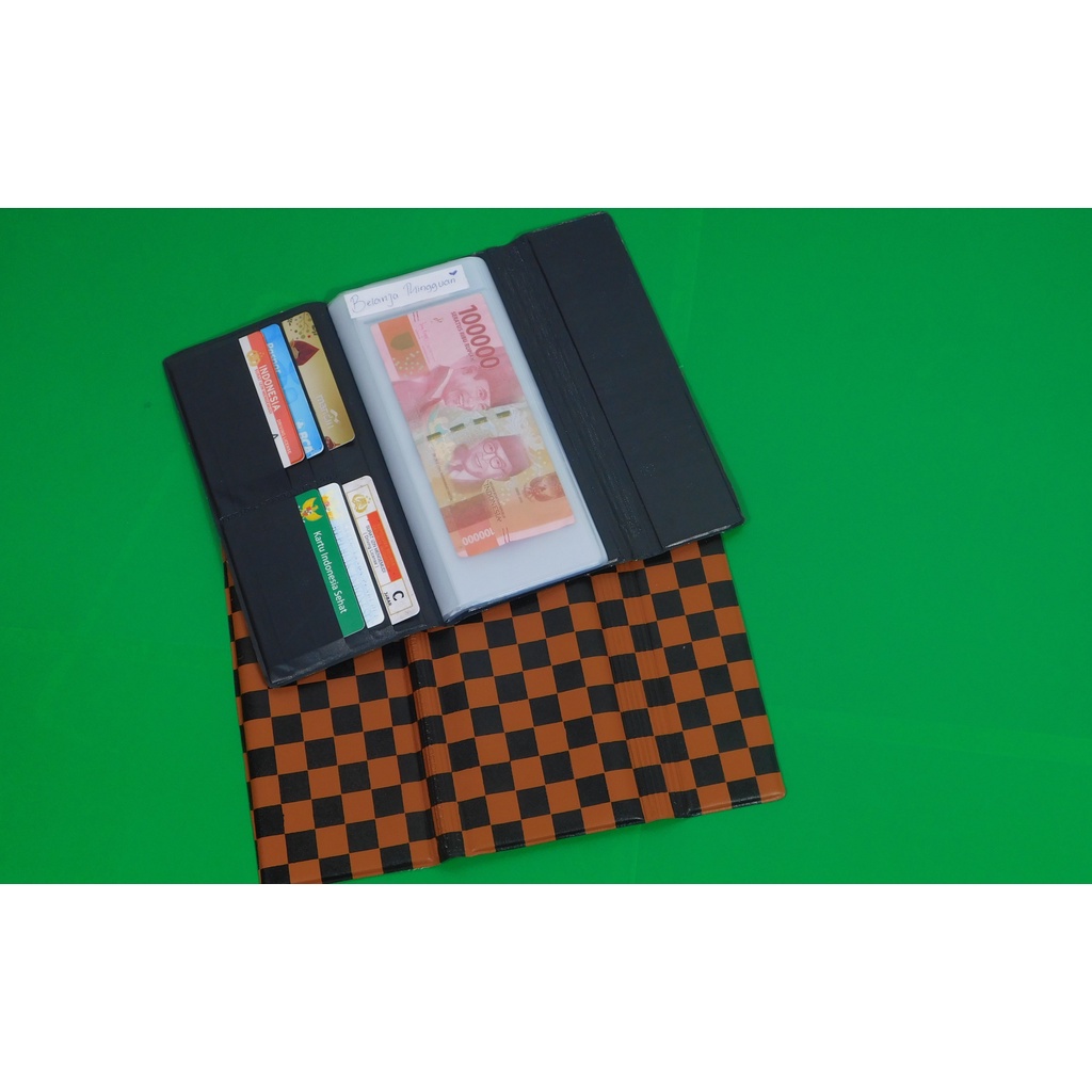 DOMPET VLL KOTAK MOTIF-ORGANIZIER KEUANGAN BULANAN-PENUTUP PAKE KANCING CTEK