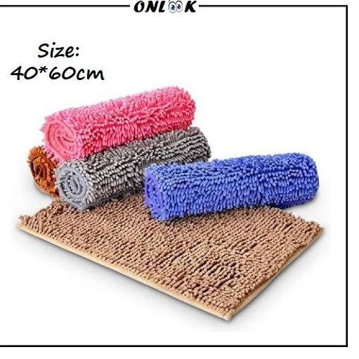➸ Keset Cendol Antislip Ukuran 40X60 Cm Lap Kaki Microfiber Premium Doormat Bulu Cendol Keset Kamar 
