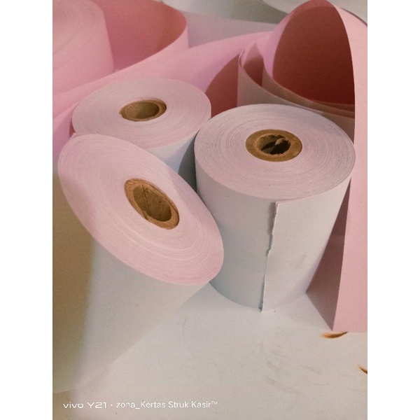 

Kertas Struk Kasir 2 Ply Rangkap 75X65mm Putih Merah 10roll