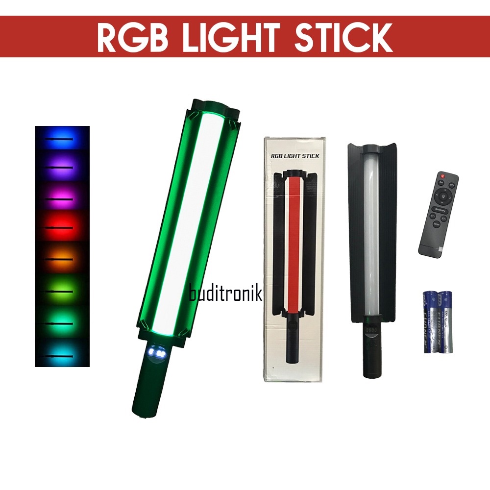 RGB Stick Handheld LED Video RGB Lighting Photography Light 2000LM 6000K