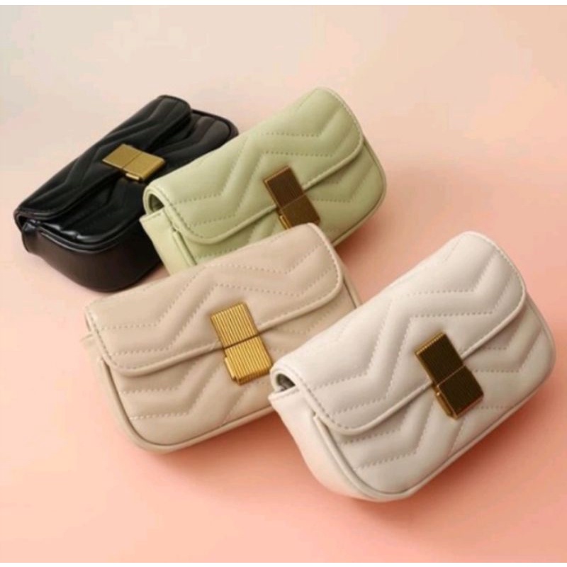 (ACEH) TAS WANITA RANTAI POLOS MINI LUXURY BAG