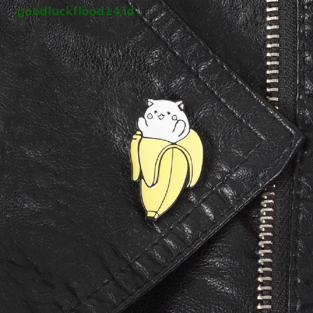 [GOOGFOUR] Fashion Enamel Pisang Kucing Bros Pin Kerah Lencana Korsase Aksesoris Perhiasan [TOP]