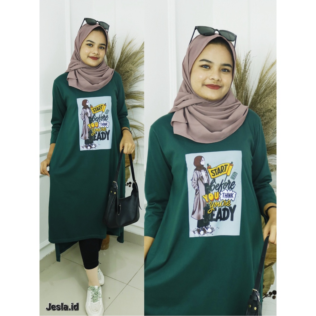 Kaos Oversize Wanita Star midi dress Bahan kaos katun combed 24S Aplikasi sablon ukuran s- xxl ld 90 - 120 cm Long tunik wanita jumbo Gamis wania model terbaru 2023 Pakaian muslim wanita Midi dress warna warna hitam putih Kaos remaja tanggung