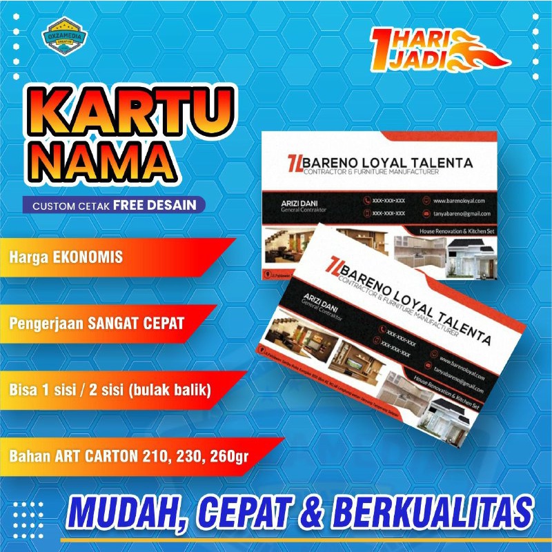 

CETAK KARTU NAMA - GRATIS DESAIN (1 BOX ISI 100)