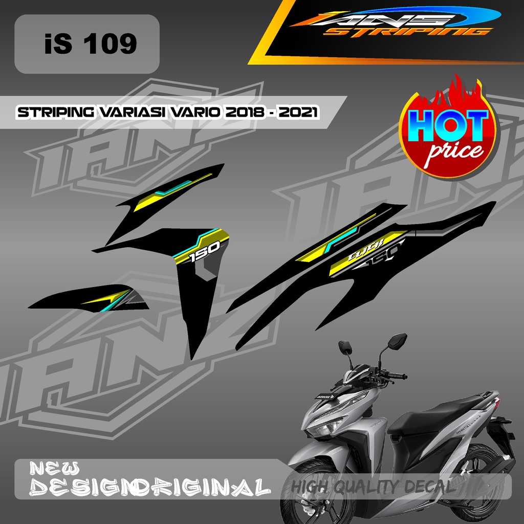 NEW DECAL STRIPING VARIO Led Vario 150 MOTIF RAOADRACE HOLOGRAM / NON HOLOGRAM IS109