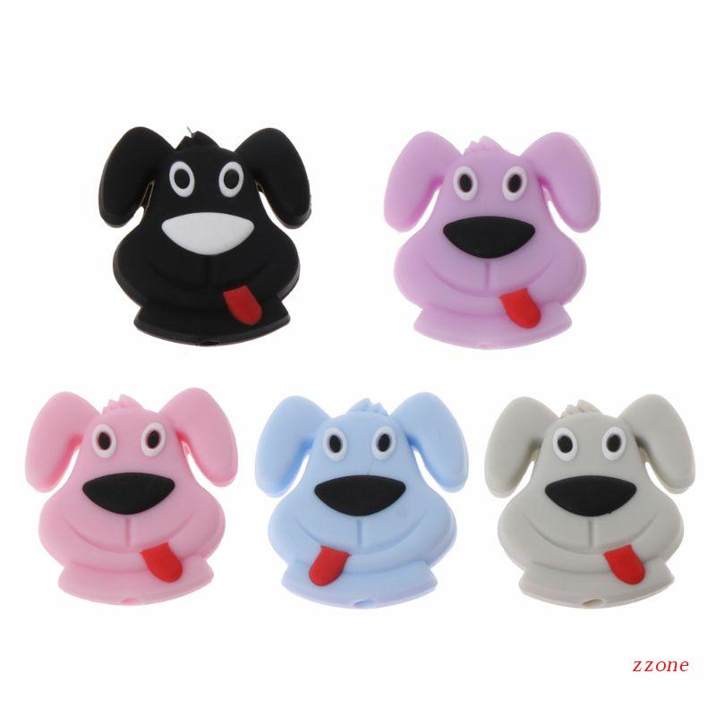 Zzz Silicone Teethers Mini Anjing Grade BPA Free DIY Tumbuh Gigi Menyusui Hadiah Longgar