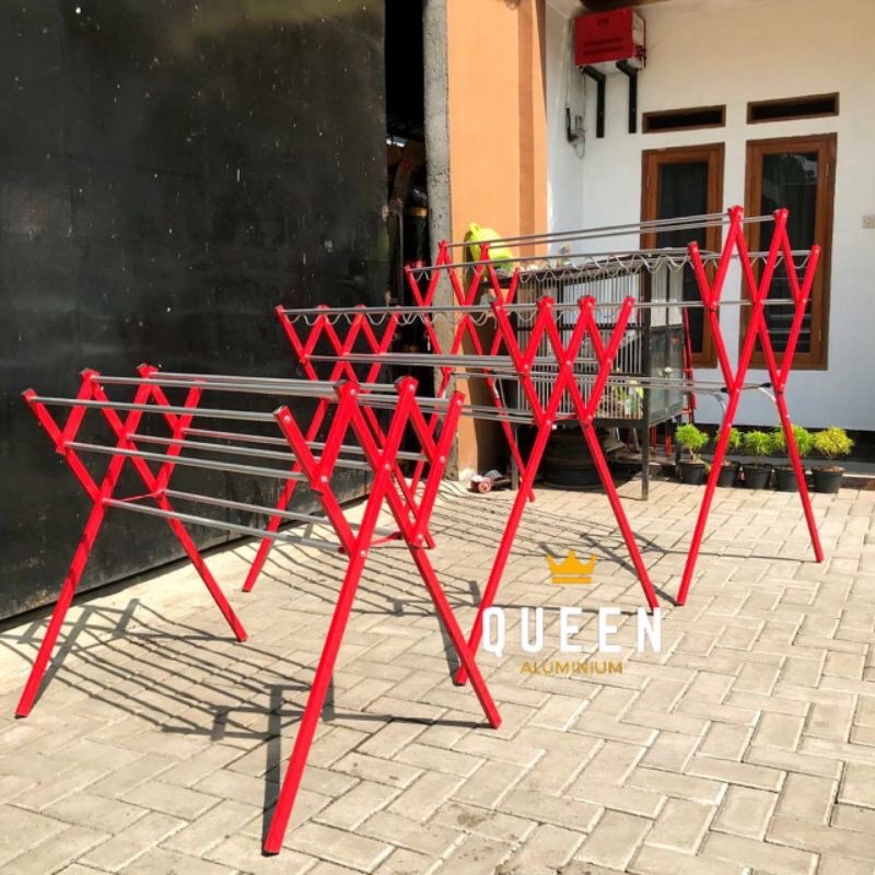 TERMURAH - Jemuran baju lipat / jemuran pakaian aluminium 120cm
