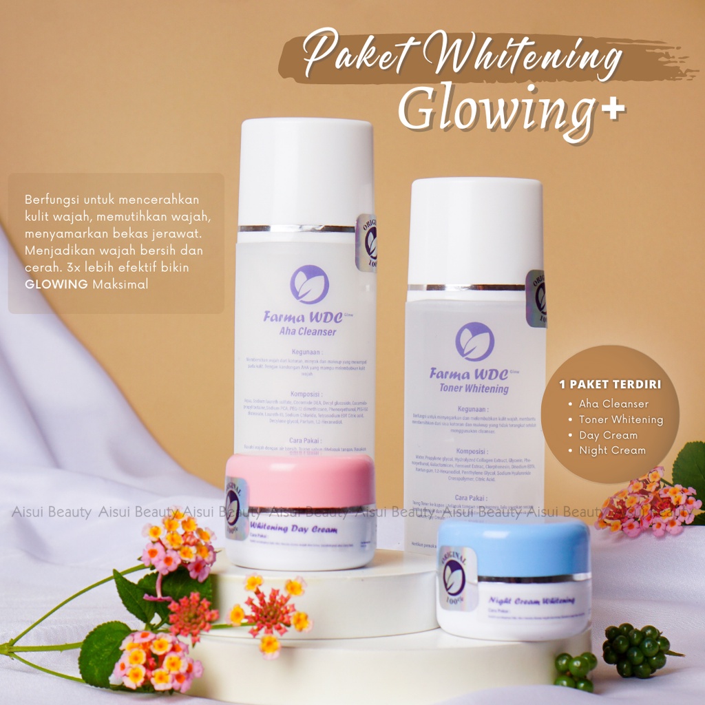 Farma Skincare WDC Paket Whitening Glowing 4in1 Pemutih Wajah