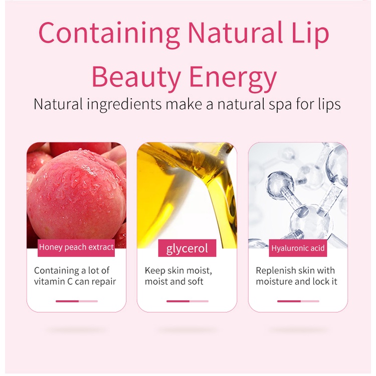 [BPOM][100% ORIGINAL] Bioaqua Cosmetics masker bibir Cherry collagen Moisturizing Essence Lip Mask 60g