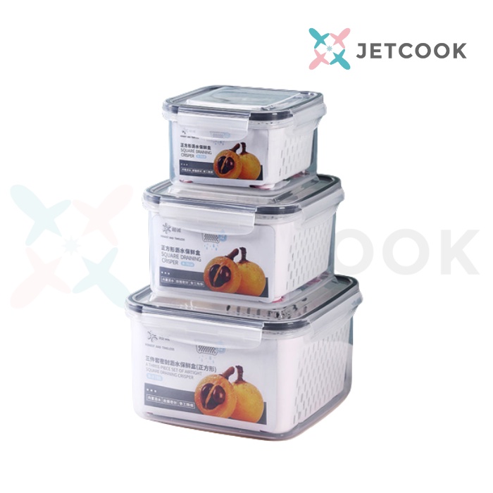 JetCook Kotak Keranjang Pengering Sayuran dan Buah / Kotak Penyimpanan Serbaguna / Food Container Box