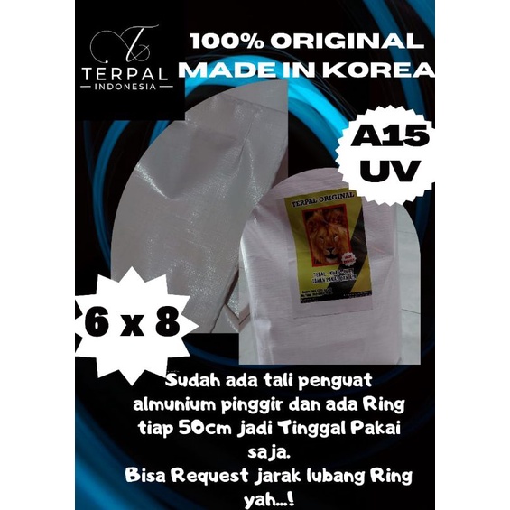TERPAL PUTIH 6 METER X 8 METER A15 UV
