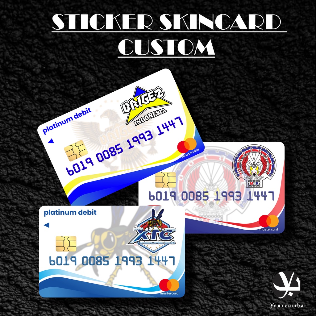 

STIKER ATM STICKER SKINCARD XTC BRIGEZ M2R CUSTOM STIKER/SKIN ATM KTP E-MONEY FLAZZ