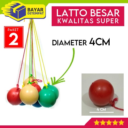 [Paket 2] Mainan Latto Latto Lato BESAR JUMBO 4CM Etek Tek Tek Tok Tik Viral Jadul Kwalitas Super