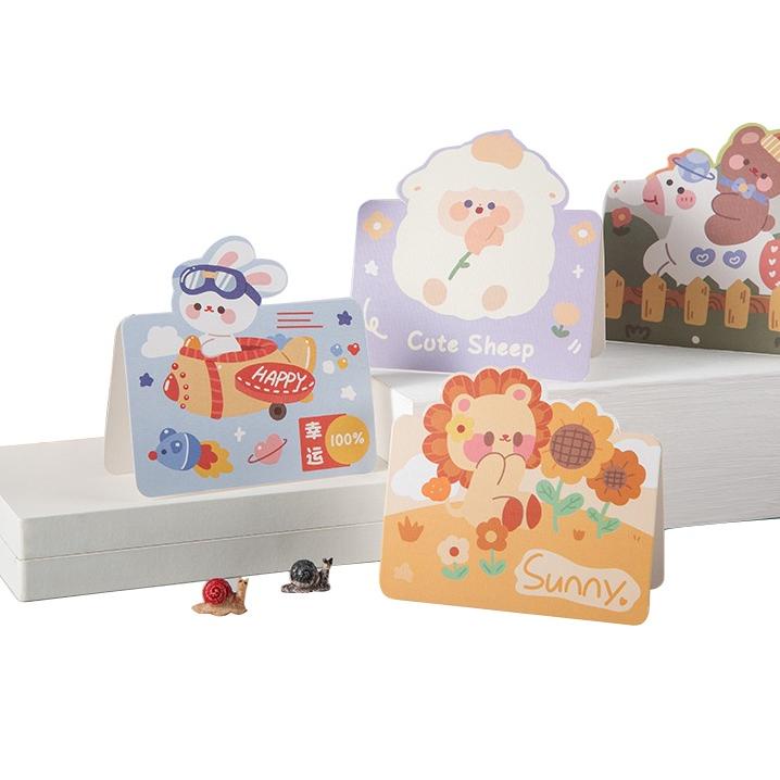 

Terlaku Gift / kartu ucapan bisa custom / thankyou card / THANK YOU CARD lipat little bear greeting card cute girl L4R,