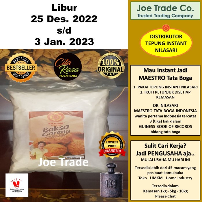 

Tepung Instant Bakso Goreng 1 kg Premix Nilasari