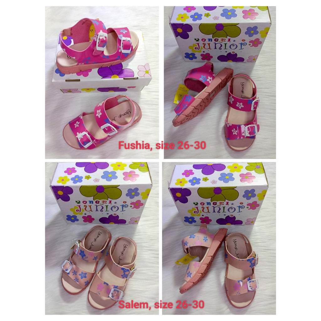 Sandal Anak perempuan-Yongkidz Original-sandal anak kekinian terbaru-sandal lebaran-Zet03012301