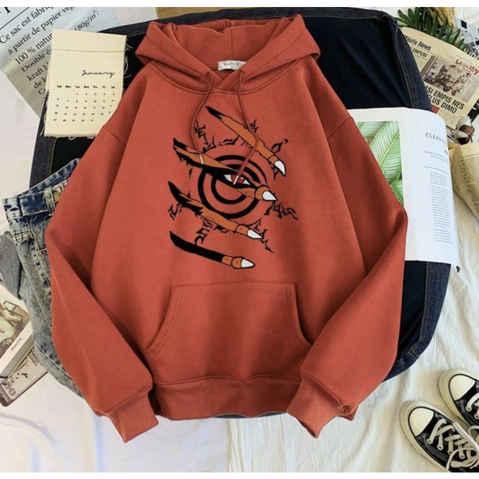 KURAMA Sweater Hoodie Trendy II KURAMA anime Jumper Hoodie II  Sweter Oblong Topi Sz M - XL ( Pria &amp; Wanita / Anak &amp; Dewasa )