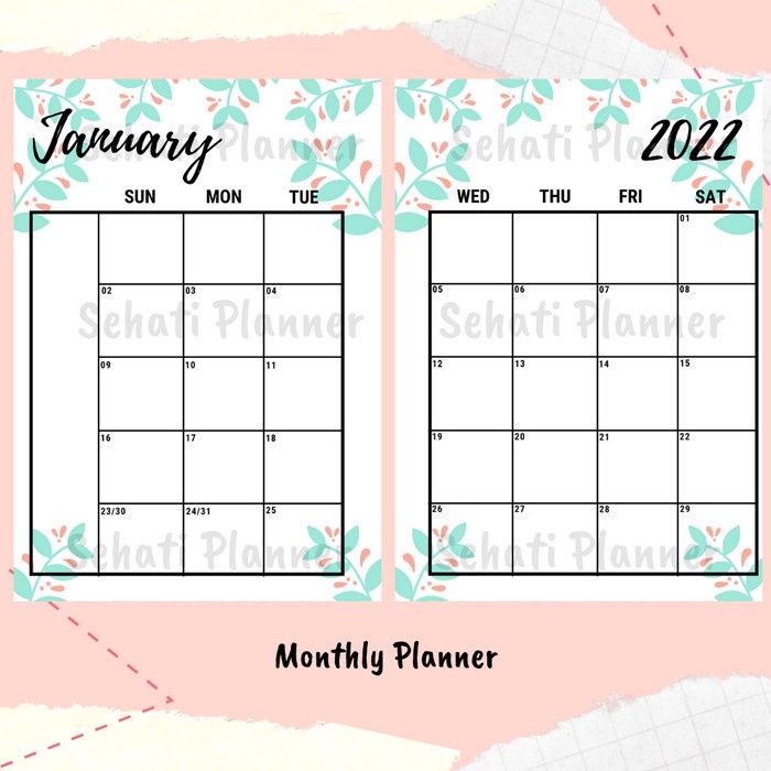 

Kertas Monthly Planner / Bullet Journal / Kertas Binder Loose Leaf A5 & B5