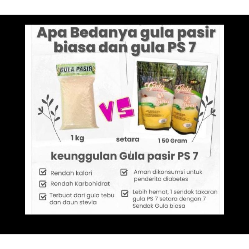 

Gula sehat Putri Satu Tujuh (PS7) 150gr