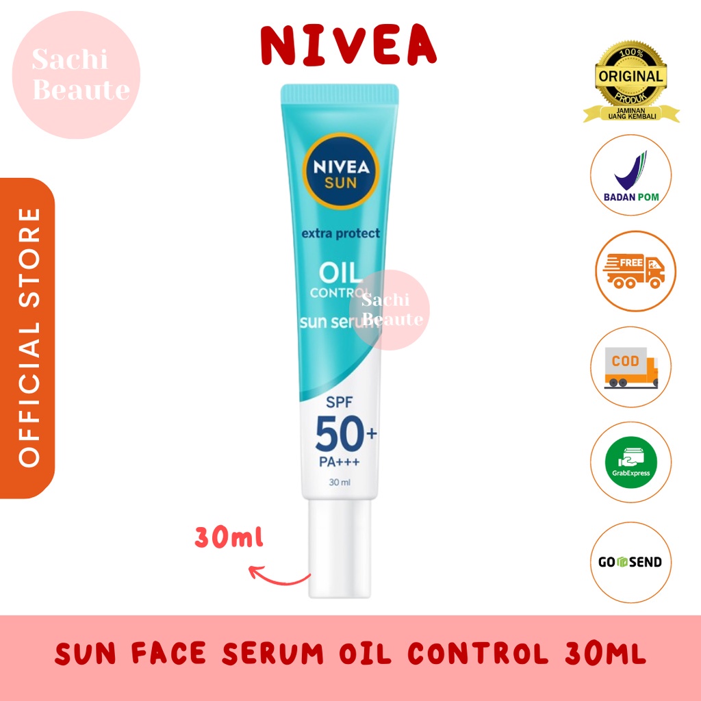 NIVEA Sun Face Protection Serum SPF 50+ Pa +++ / Oil Control Instant Aura Sunscreen Sun Screen Tabir Surya