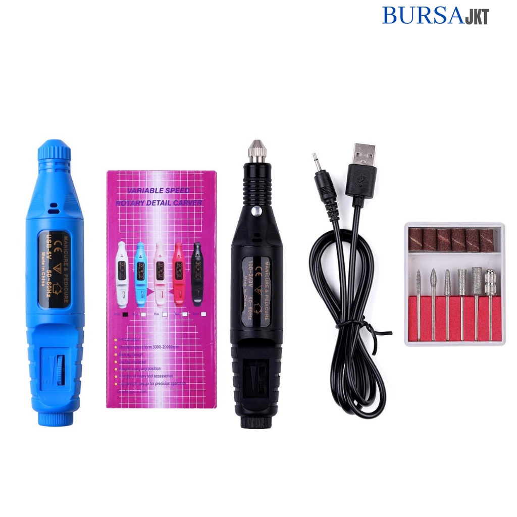 BOR GRAFIR MINI GERINDA GRINDER SET PEDICURE USB