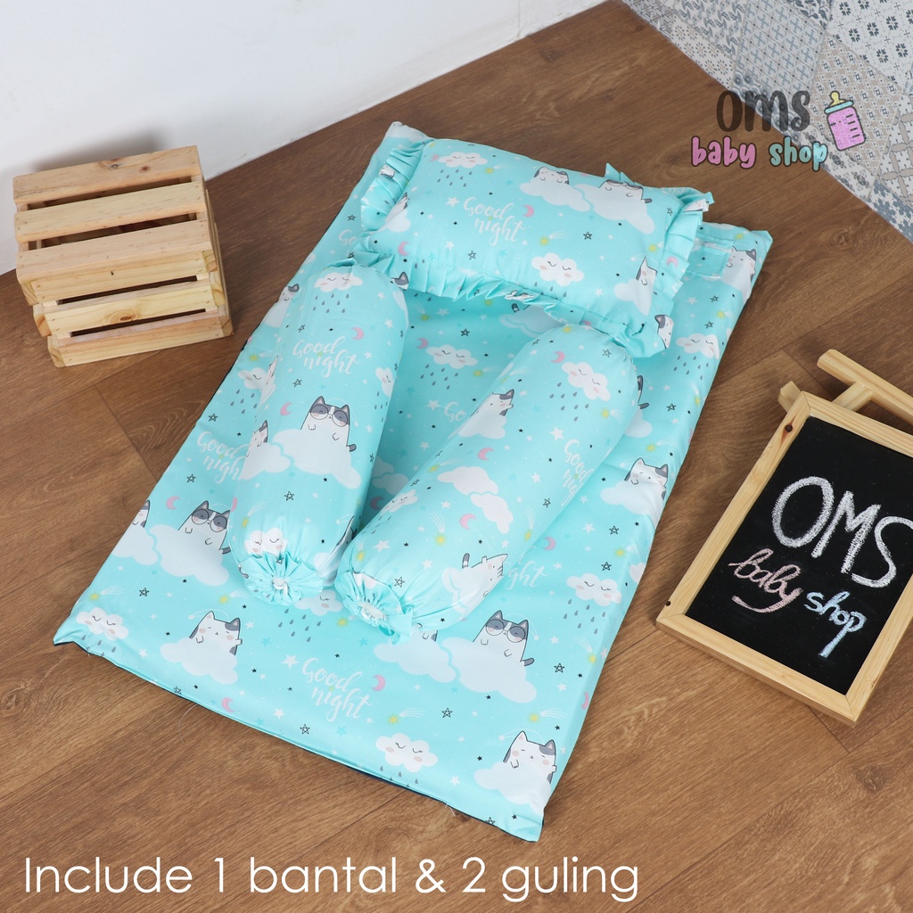 [FREE TAS MIKA] Kasur Bayi Newborn Size / Matras Lipat Bayi ( Dapat 1 Bantal dan 2 Guling )