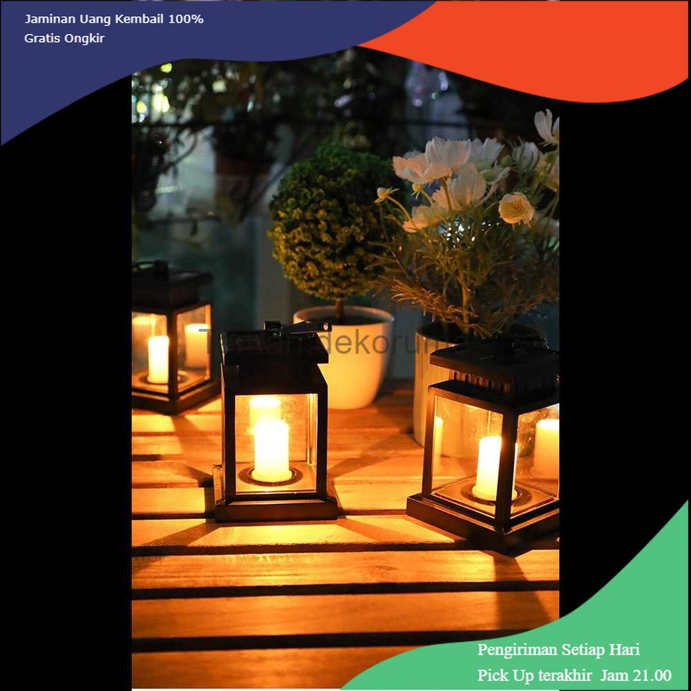 TD - LMP DUOGU Lampu Taman Solar Panel Garden Decoration Candle Warm White - EM301