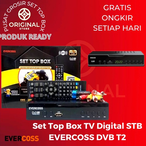Set Top Box TV Digital STB EVERCOSS DVB T2 / STB Receiver TV Digital