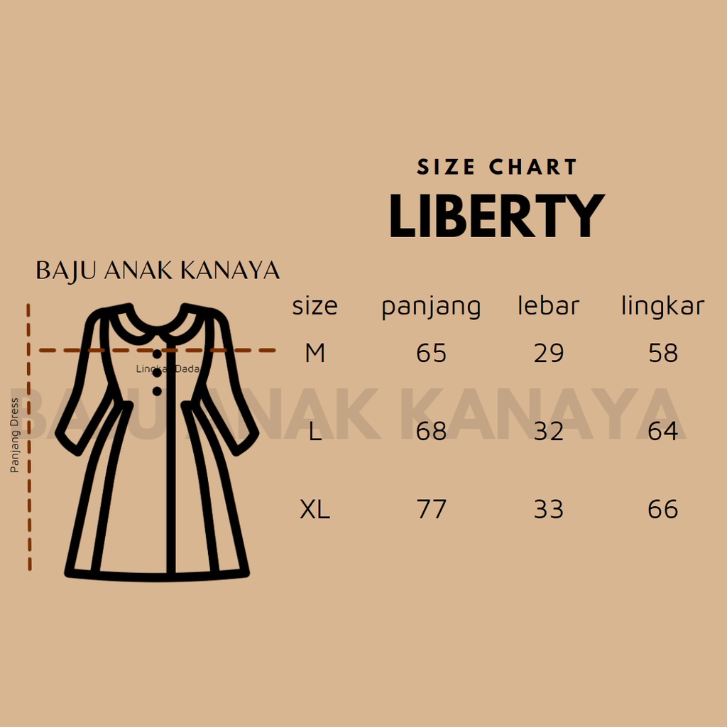 1-4TH GAMIS ANAK LIBERTY LONG DRESS KIDS BAJU MUSLIM ANAK PEREMPUAN BY MYBEE