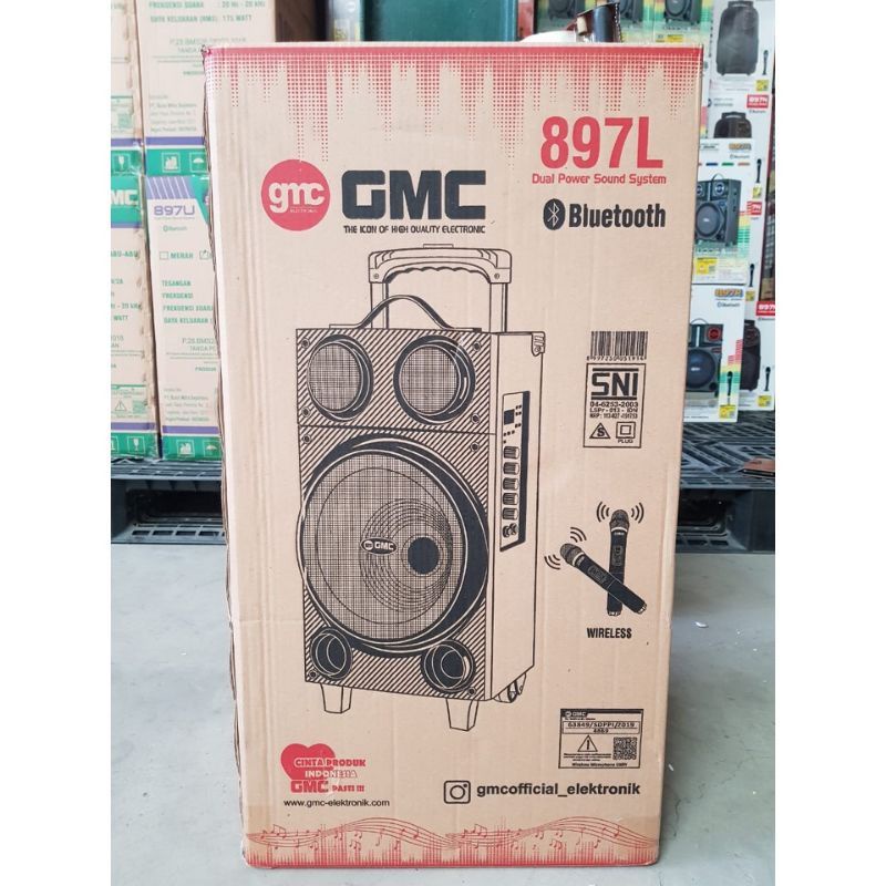 SPEAKER GMC 897L Speaker Portabel/Ampli Meeting BLUETOOTH 10 inch/ SPEAKER GMC 897L/SPEAKER GMC 897L