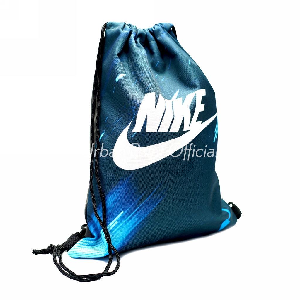 Tas Serut Futsal Sport Pria Nike Gym Sack Gymsack Olahraga Sepakbola Stringbag Drawstring