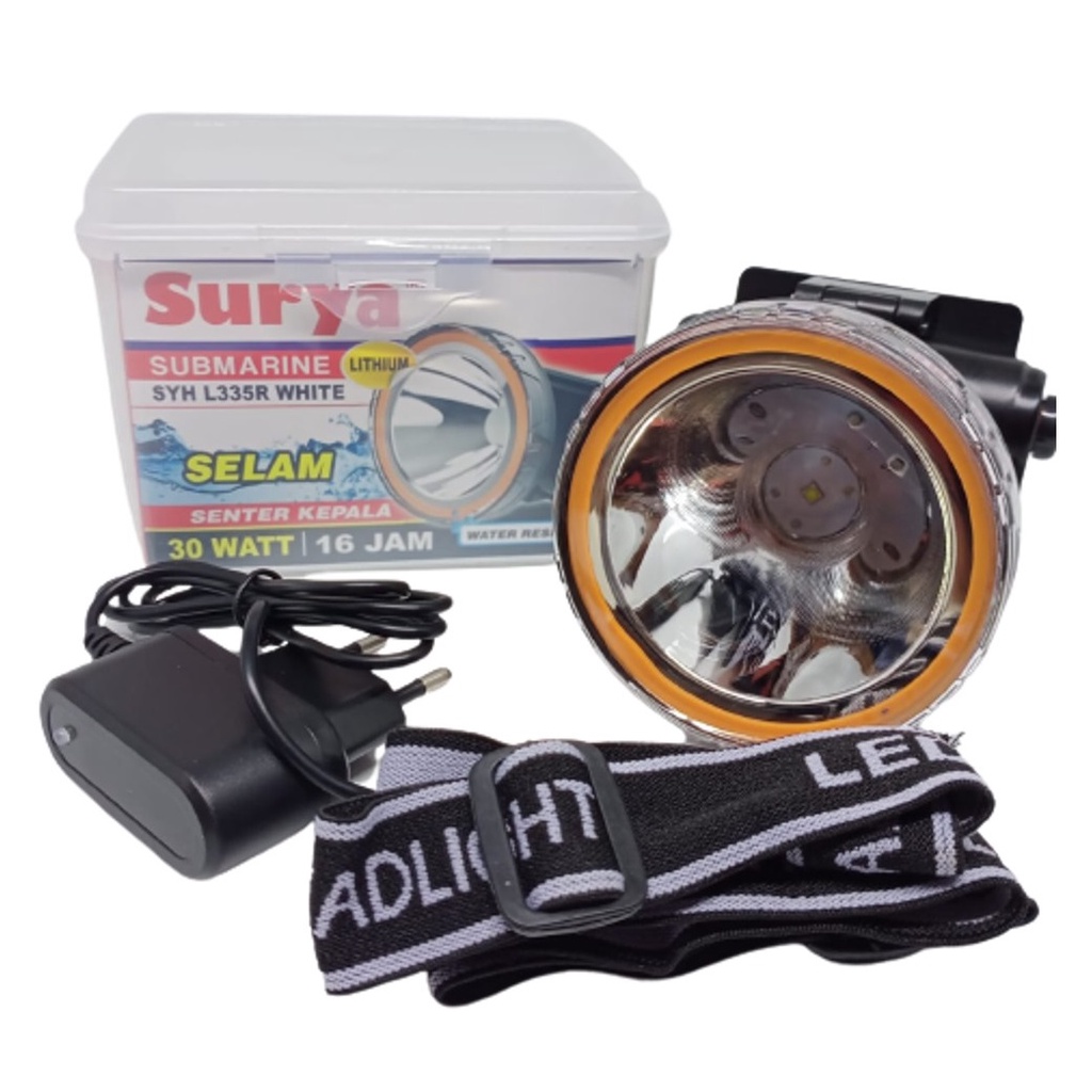 Senter Kepala Selam Surya SYH L335R Torch Flash Light Diving SYH-L335R