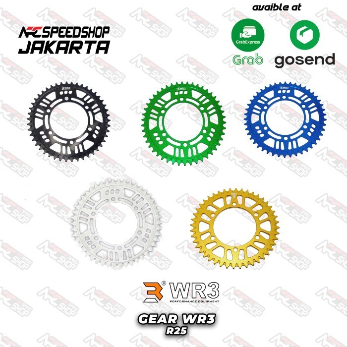 Gear Belakang Wr3 Yamaha R25 - Gear Wr3 Green #Original