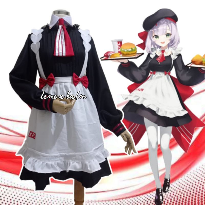 Genshin Impact x KFC Noelle Kostum Cosplay Maid Dress