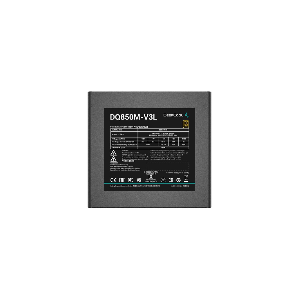 PSU DeepCool DQ850M V3L 850W 850 80 Plus Gold Full Modular
