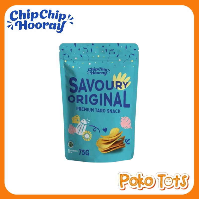 Chip-Chip Hooray Premium Taro Snack 75gr Keripik Talas Snack Sehat Non MSG Chip Chip Hooray