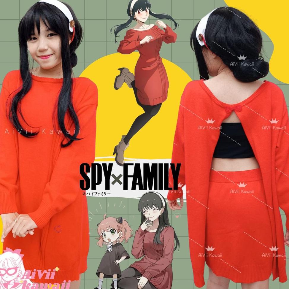 A32 KOSTUM COSPLAY SPY X FAMILY YOR FORGER DAILY TERLARIS ㆄ