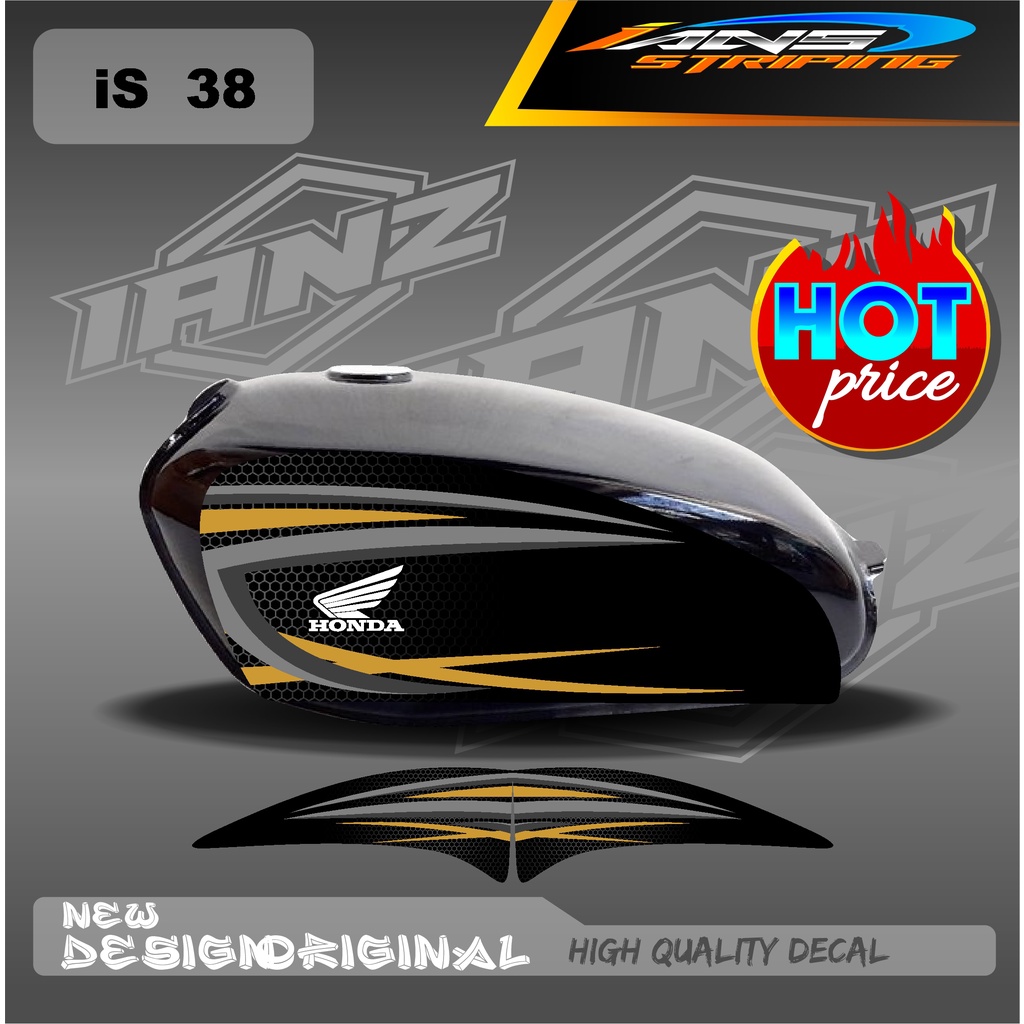 NEW STIKER KONSEP TANGKI CB100 CUSTOM HOLOGRAM/NON HOLOGRAM IS38