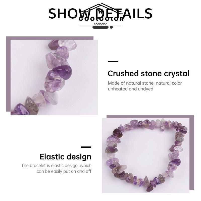 COD❤️Gelang Kristal Batu Alam aksesoris fashion Korea Untuk Wanita- cl