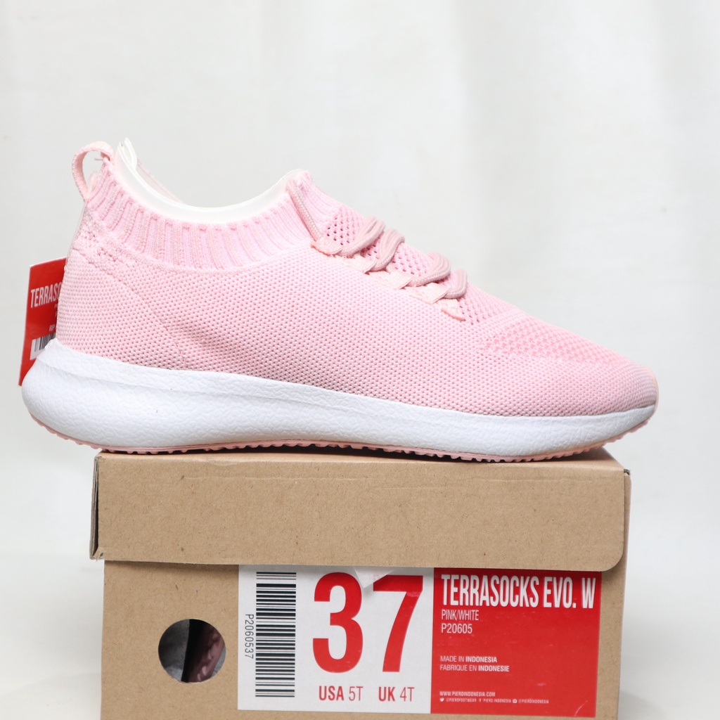 Piero Terrasocks Evo W Sepatu Sneakers Wanita Original Pink White