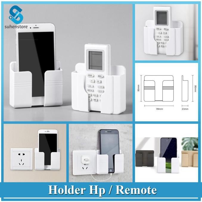 [Rak] Holder Tempat Charger Hp Tempel Dinding [Readystok]