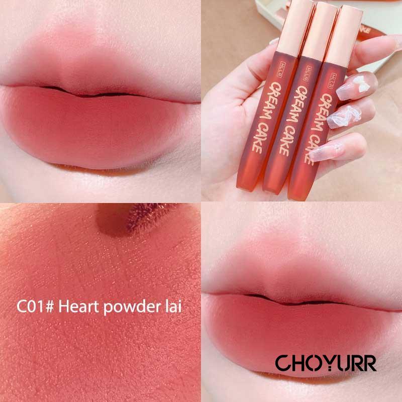 【COD】Lip Glaze Matte Lipstick Anti air Lipstick Velpet Lip Gloss Soft Matte Velvet Lip Glaze Smooth Smearing Multi-color Lip Mud-CH