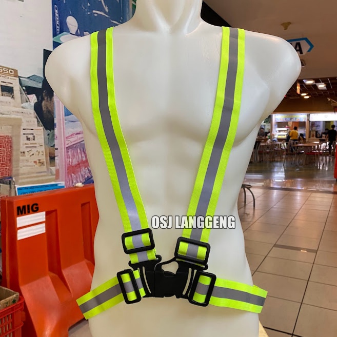 BISA COD |  Rompi Safety Vest Bahan Karet V Orange