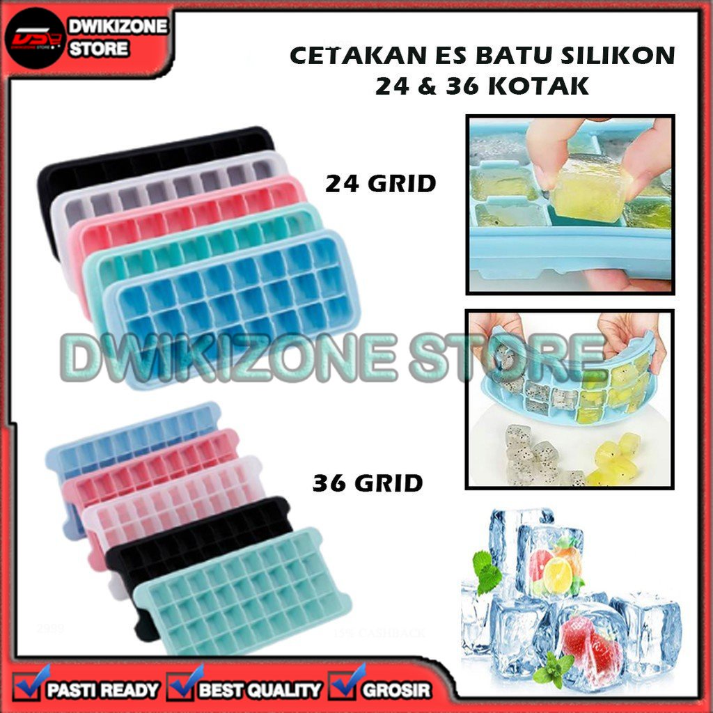 [DZS] CETAKAN CETAK ES BATU KOTAK SILIKON 24 GRID SILICON PUDDING PUDING AGAR JELLY 24 LUBANG ICE MOLD MULTIFUNGSI SERBAGUNA